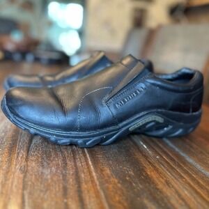 Merrell Black Leather Sneakers SlipOn‎ Comfort Walking Shoes Men's Size 13